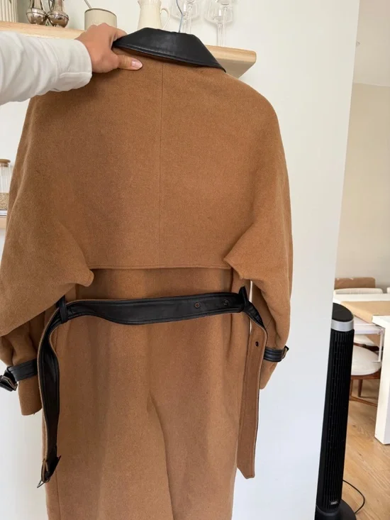 The Kooples Wool and Leather coat - Picture 3 of 3